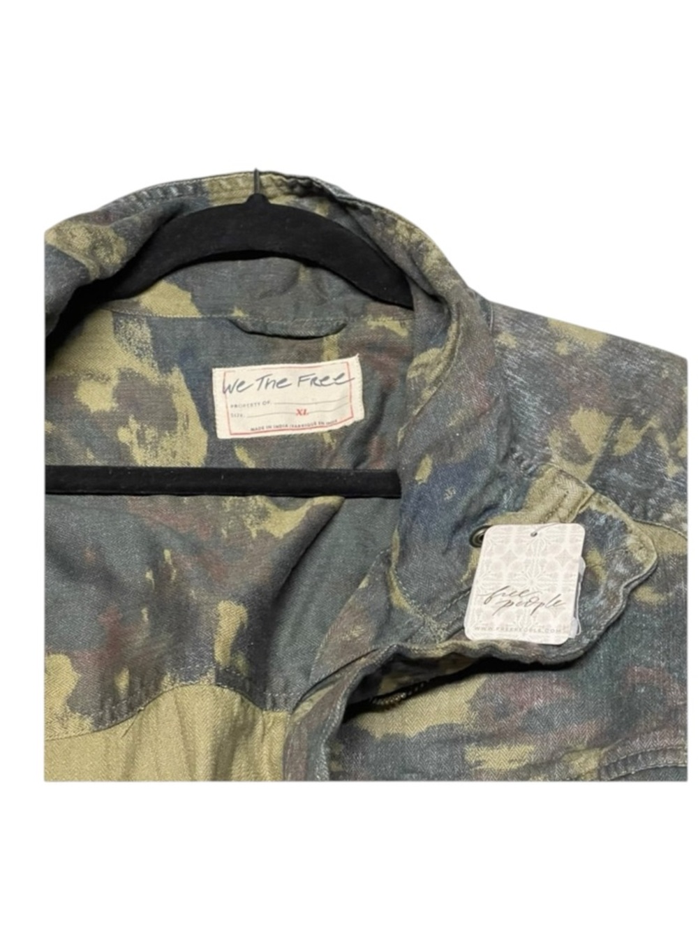 new FP x We The Free ❂ Arya Utility Camo Field Jacket ❂ Olive Camo Print ❂ XL - Picture 13 of 16